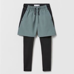 ZARA SPORTY STRETCH SHORTS WITH LEGGINGS SZ 13-14